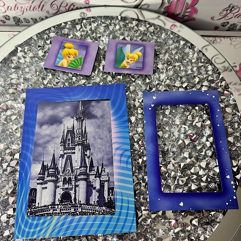 Disney magnets Castle and Tinker Bell Photo Frame Set 4 magnets